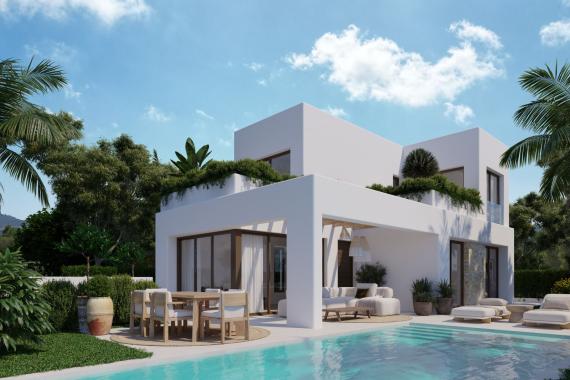 Villa exclusive semi-mitoyenne avec vue sur la mer et la montagne à Sierra Cortina