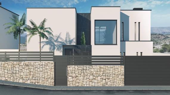 Villas modernes à Finestrat avec vue sur la mer et les montagnes